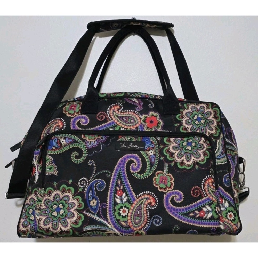 Vera Bradley Carry Tote Duffle Bag Luggage Sling Weekender Kiev Paisley Travel